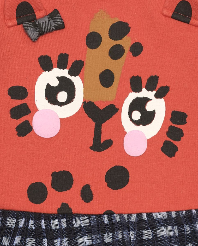 Vestido Salmão Cartoon Calling
